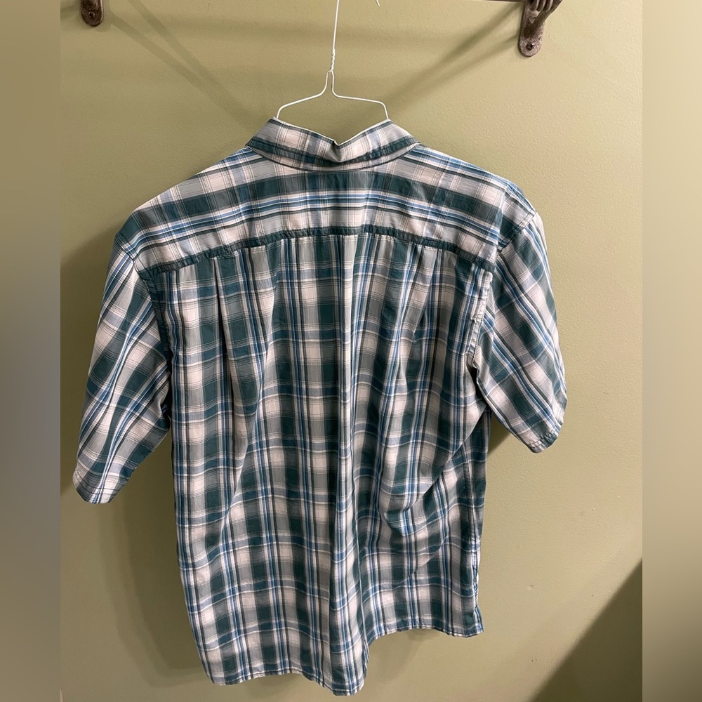 Eddie Bauer Men's Blue Plaid Shirt - Picture 2 of 3